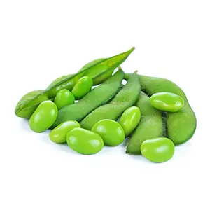 edamame shoots with some pods exposed out of casing