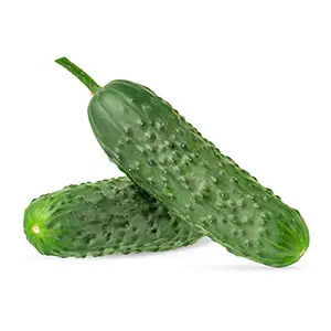 two cucumbers laid on top of each other