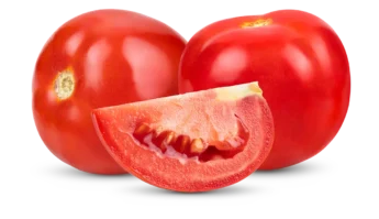 bright red tomatoes with slice exposed